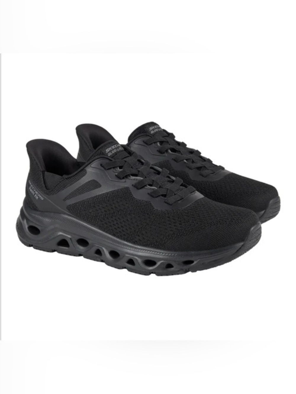 Skechers Glide Lite Swift Fit All-Black Breathable Mesh Running Shoes